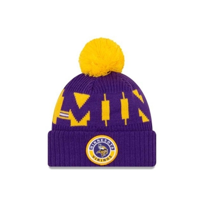 Sapca New Era Minnesota Vikings NFL Cold Weather Sport Knit Beanie - Violet